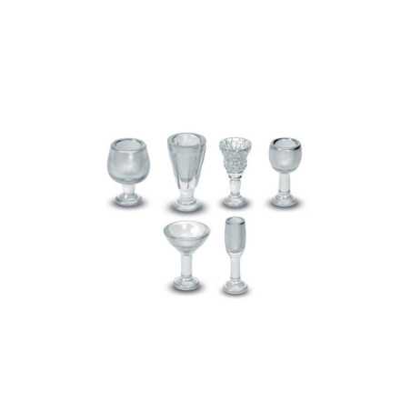 Vasos de cristal - Copas pequeñas 1:48-1:35