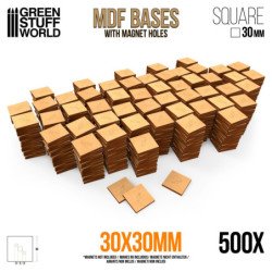 Peanas DM - Cuadradas 30 mm (Pack x500)