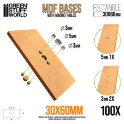 Peanas DM Old World - Rectangulares 30x60mm (Pack x100)