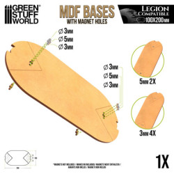 Peanas DM - Ovaladas 100x200 mm (Legion)