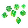 7x Dados Mix 16mm - Verde/Amarillo Transparente