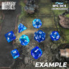 36x Dados D6 12mm - Azul/Turquesa Transparente