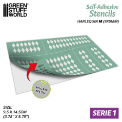 Plantillas autoadhesivas - Arlequin M - 9x5mm