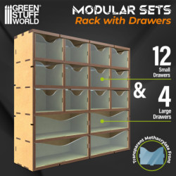 Cajonera vertical madera DM (16 cajones)