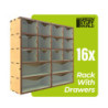 Cajonera vertical madera DM (16 cajones)