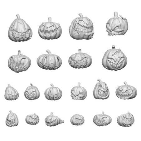Set impreso en 3D - Calabazas Asesinas
