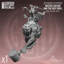 Journeyman Miniatures - Master Sulfur and the Red Troll