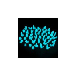 Cristales de Resina AZUL TURQUESA GLOW - Medianos
