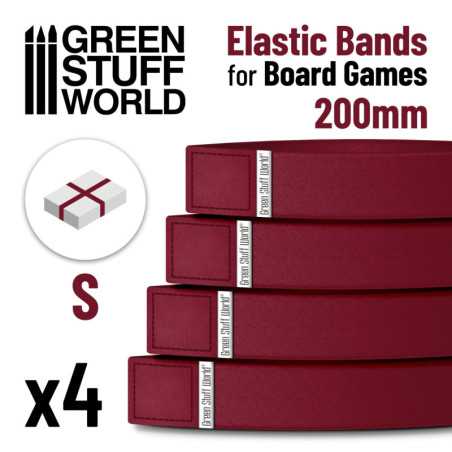 Gomas elasticas para juegos de mesa 200mm - Pack x4