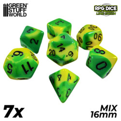7x Dados Mix 16mm - Lima Marmol