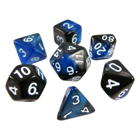 7x Dados Mix 16mm - Azul Marmol