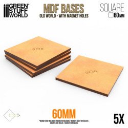 Peanas DM Old World - Cuadradas 60 mm
