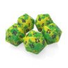 5x Dados D20 20mm - Lima Marmol