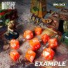 5x Dados D20 20mm - Naranja