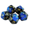 5x Dados D20 20mm - Azul Marmol