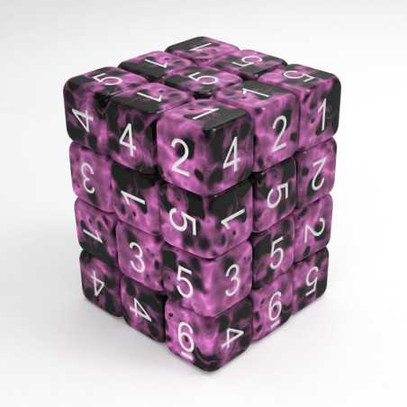36x Dados D6 12mm - Rosa Marmol