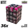 36x Dados D6 12mm - Lila Marmol