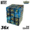 36x Dados D6 12mm - Azul Marmol