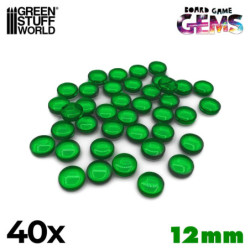 Gemas de plastico 12mm - Verde