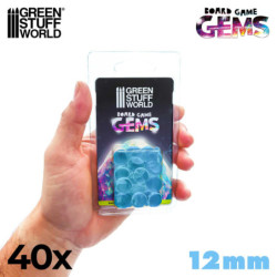 Gemas de plastico 12mm - Azul Claro