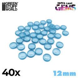 Gemas de plastico 12mm - Azul Claro
