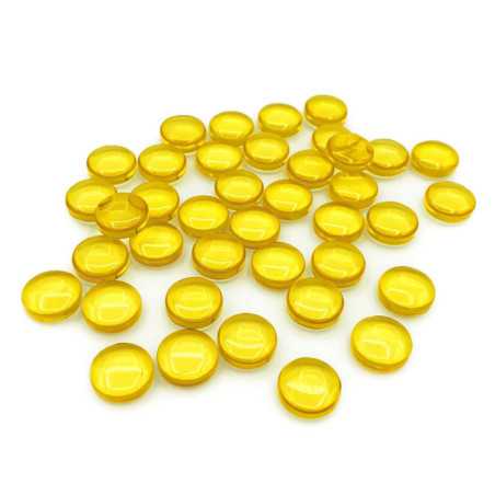 Gemas de plastico 12mm - Amarillo