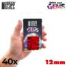 Gemas de plastico 12mm - Rojos