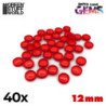 Gemas de plastico 12mm - Rojos