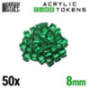 Tokens Cubos Verdes 8mm