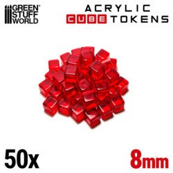 Tokens Cubos Rojos 8mm