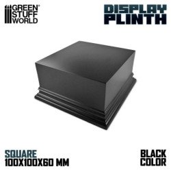 Peana madera cuadrada 10x10cm - Negro
