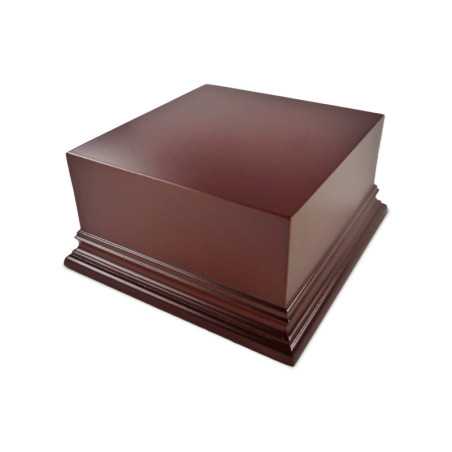 Peana madera cuadrada 10x10cm Avellana