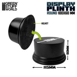 Peana madera redonda 10cm - Negro