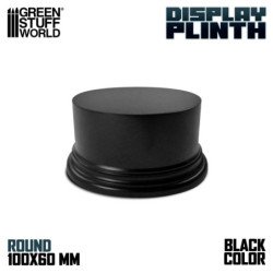 Peana madera redonda 10cm - Negro