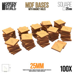 Peanas DM - Cuadradas 25 mm (Pack x100)