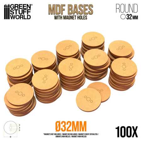 Peanas DM - Redondas 32 mm (Pack x100)