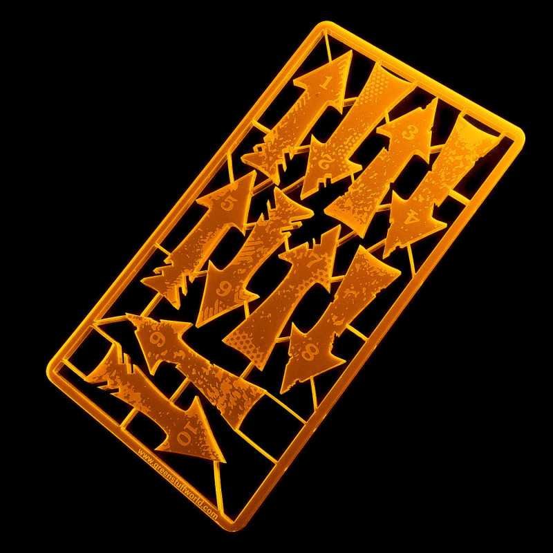 Flechas de Carga y Retirada - Fluor Naranja