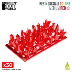 Cristales de Resina ROJO - Medianos