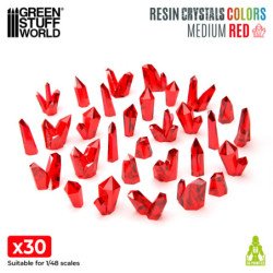 Cristales de Resina ROJO - Medianos