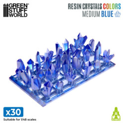 Cristales de Resina AZUL - Medianos