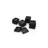 Peanas de plastico negras con hueco - cuadradas 20 mm