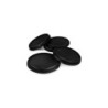 Peanas de plástico con HUECO - Redondas 50mm NEGRO