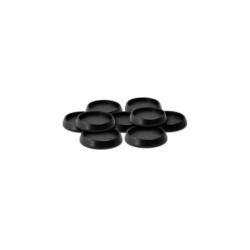 Peanas de plástico con HUECO - Redondas 40mm NEGRO