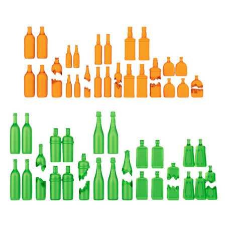 Botellas de Vino y Cerveza de resina 1:48