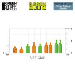 Botellas de Vino y Cerveza de resina 1:48