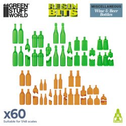 Botellas de Vino y Cerveza de resina 1:48