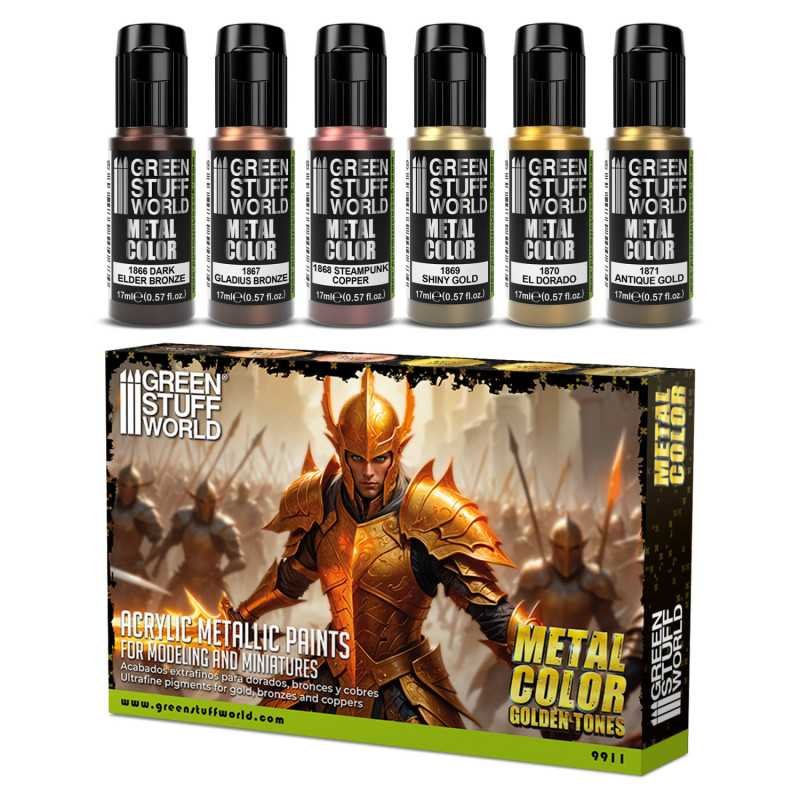 Set Pinturas Metalicas - Oro