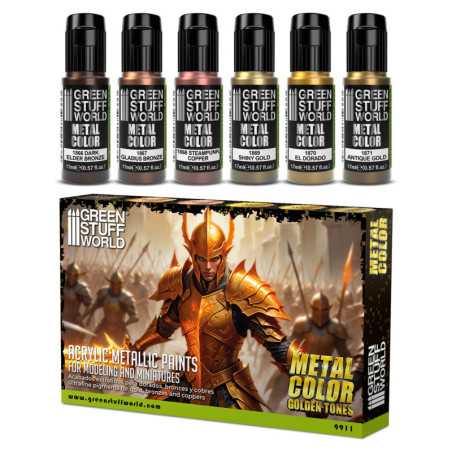 Set Pinturas Metalicas - Oro