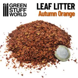 Hojas Naturales Grandes - Naranja Otoño