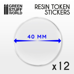 12x Cabuchones Adhesivos Epoxi 40mm